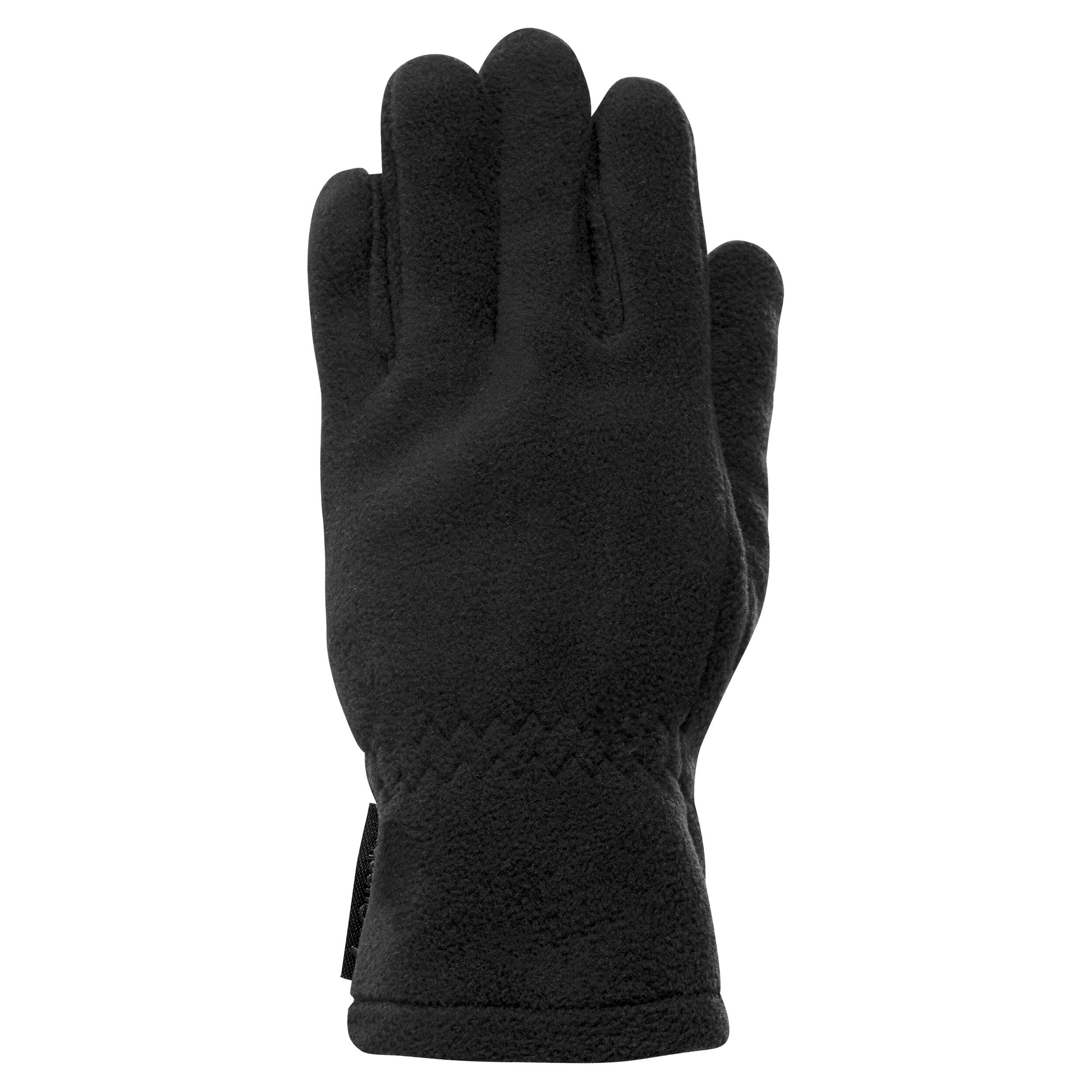 Detské turistické fleecové rukavice x-warm pre 6 až 14 rokov ČIERNA 12 ROKOV