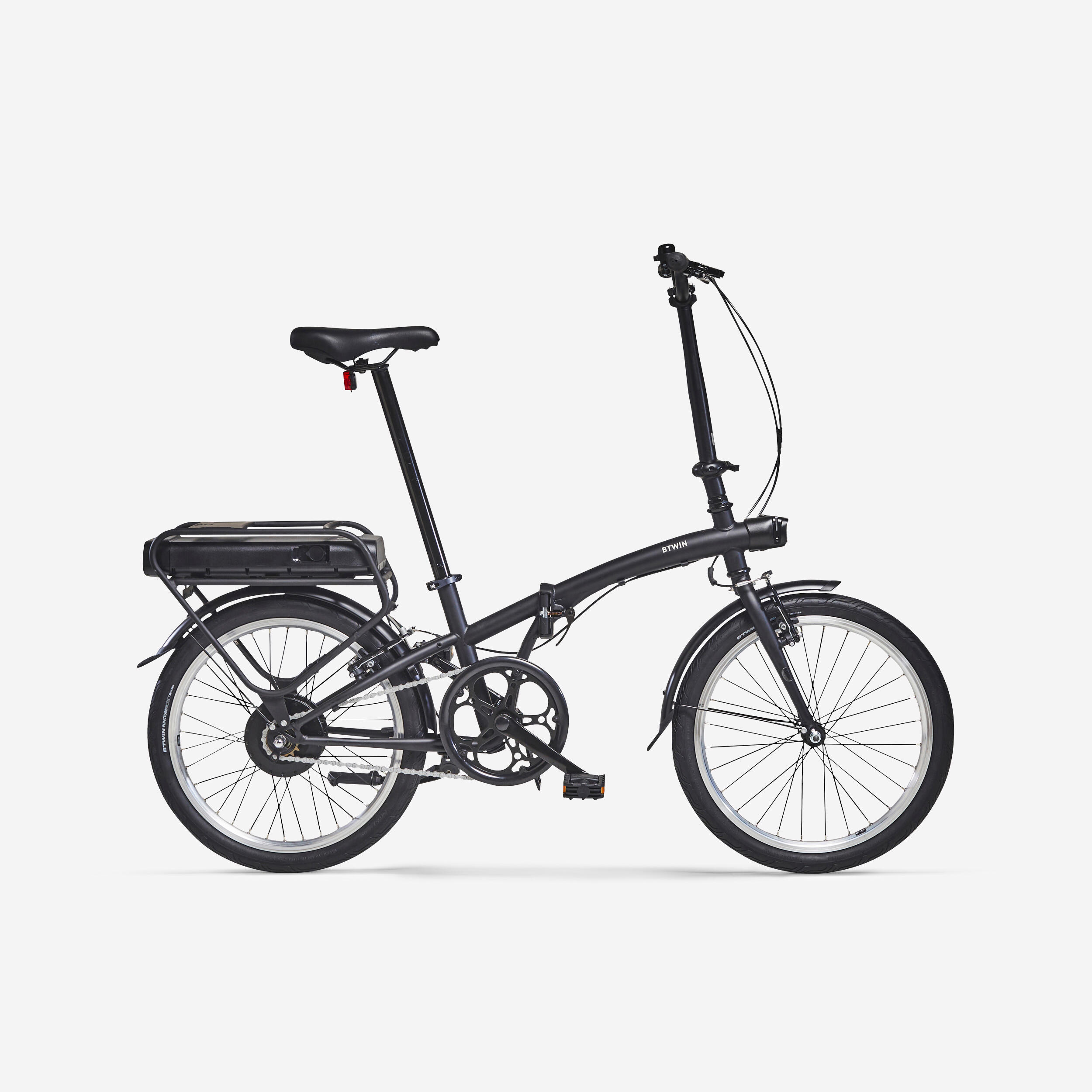 BTWIN Skladací elektrický bicykel E-FOLD 100 čierny-BTWIN