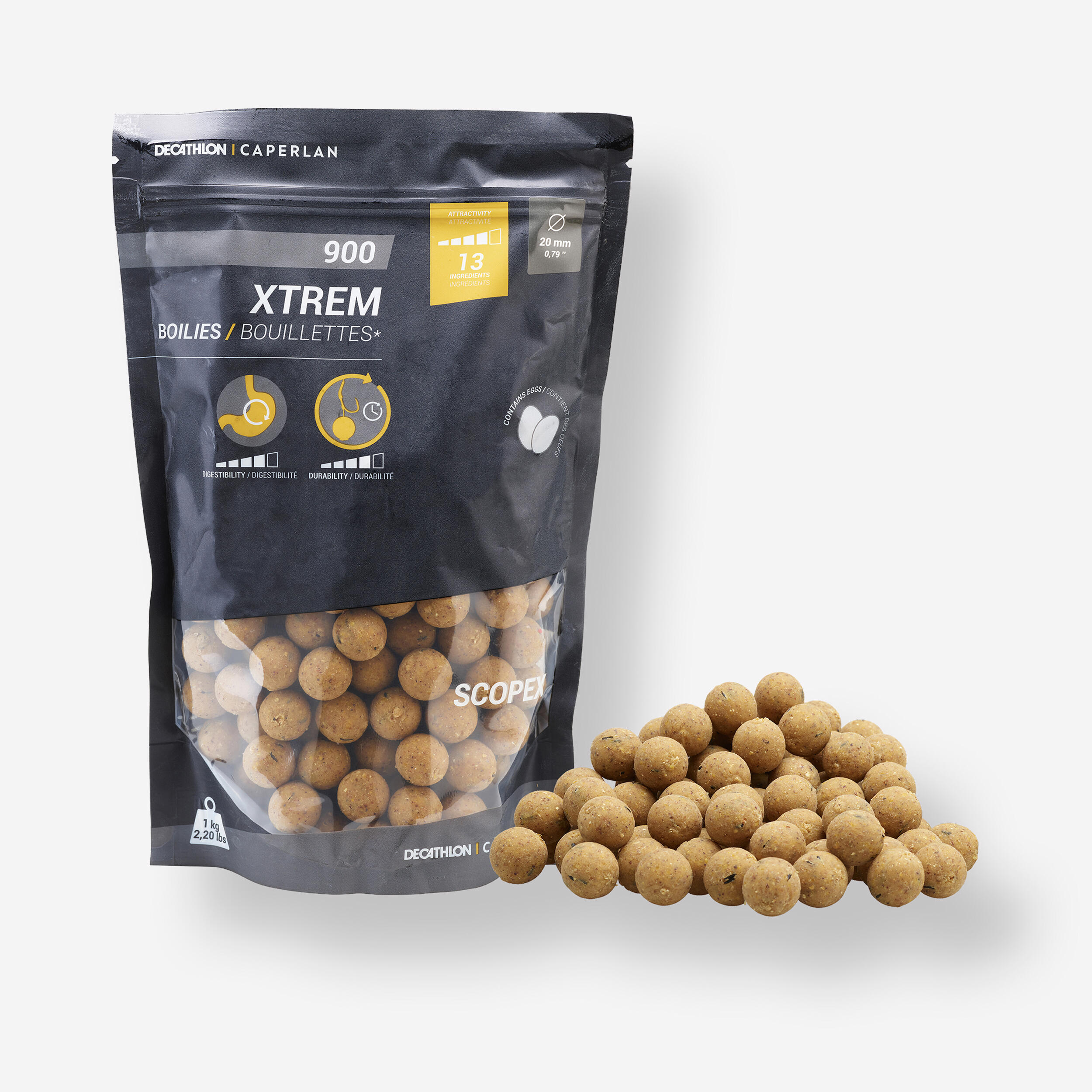 CAPERLAN Boilies Xtrem 900 20 mm 1 kg Scopex 229@1kg-CAPERLAN