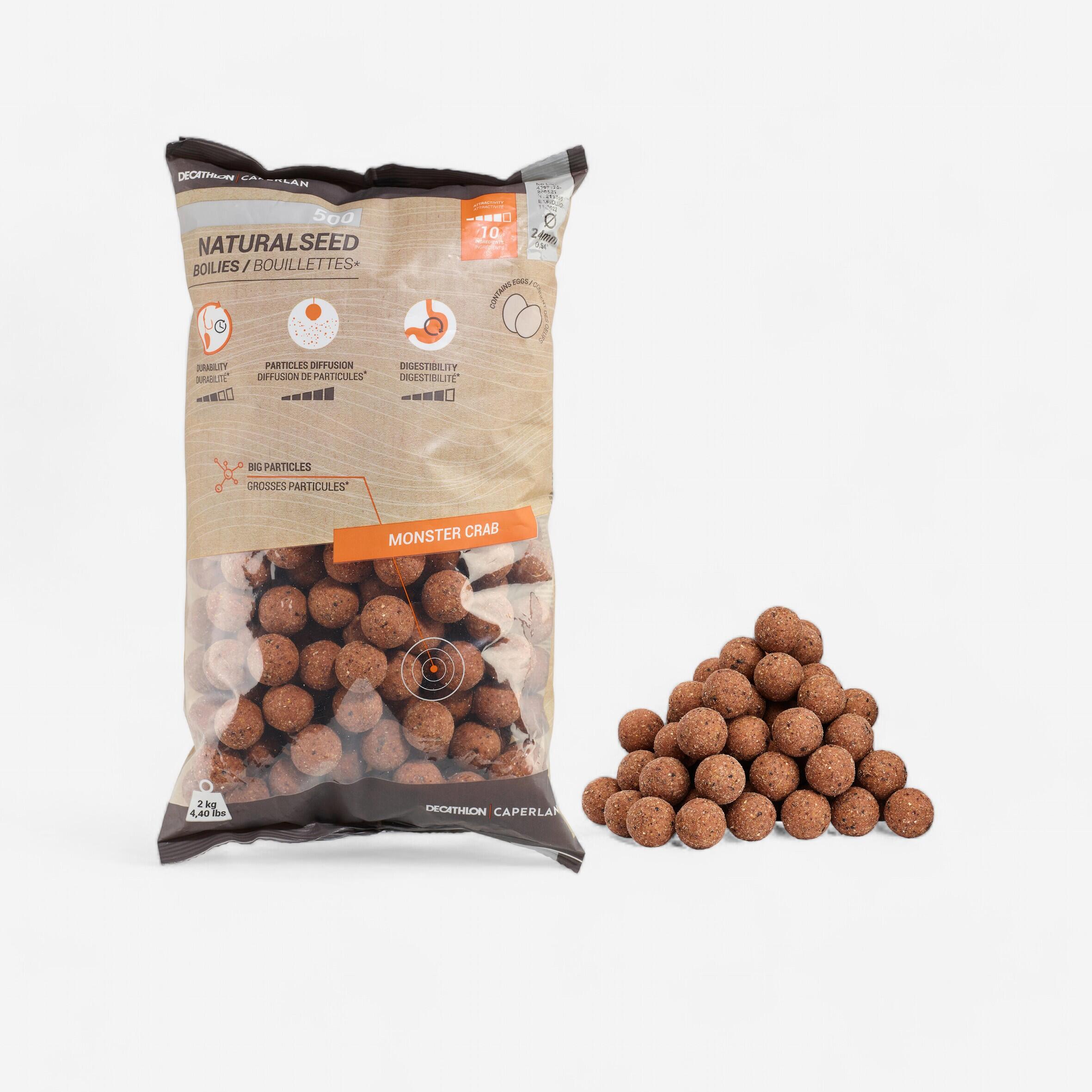 CAPERLAN Boilies na lov kapra NaturalSeed 24 mm 2 kg Monster Crab-CAPERLAN