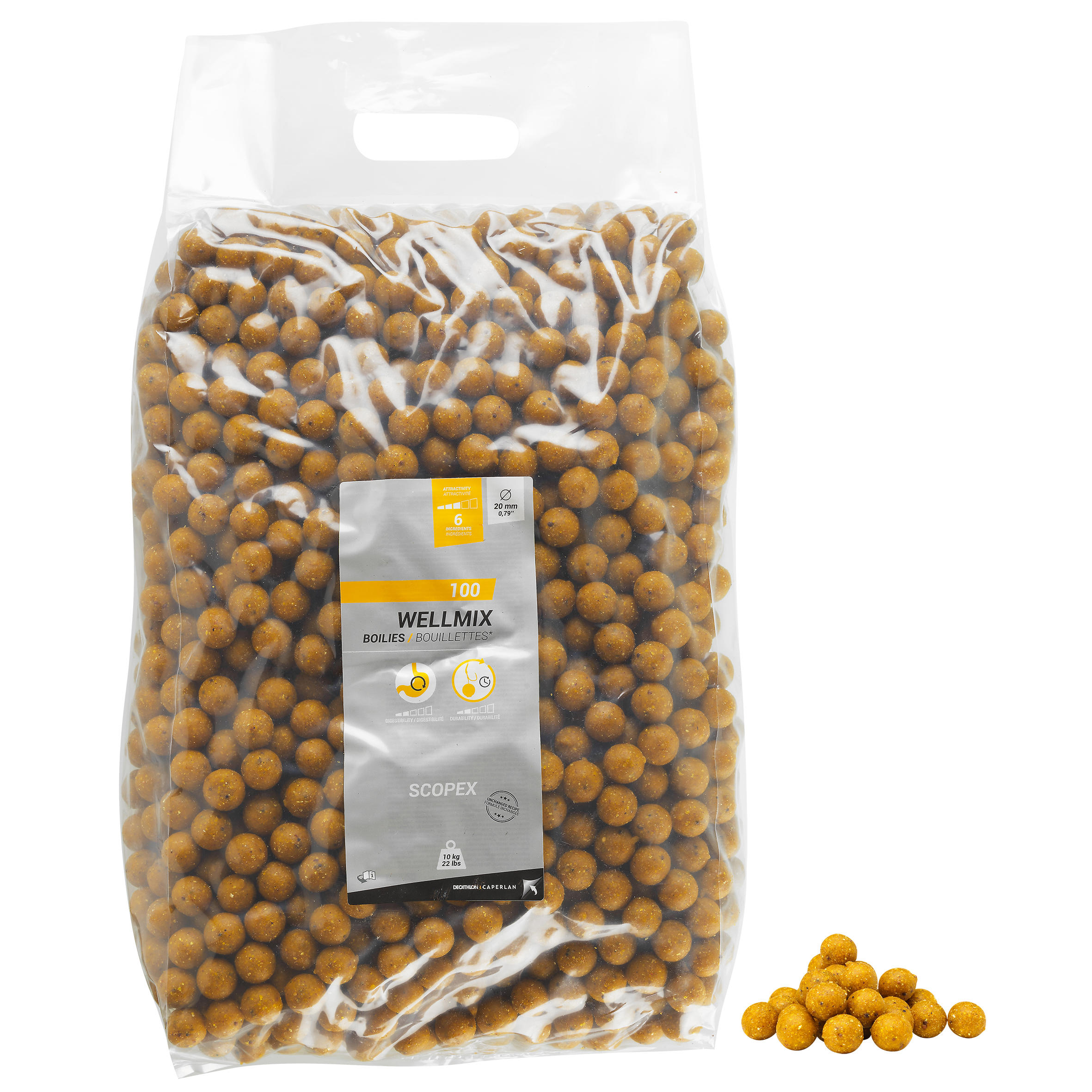 CAPERLAN Boilies na lov kapra Wellmix 20 mm 10 kg Scopex-CAPERLAN