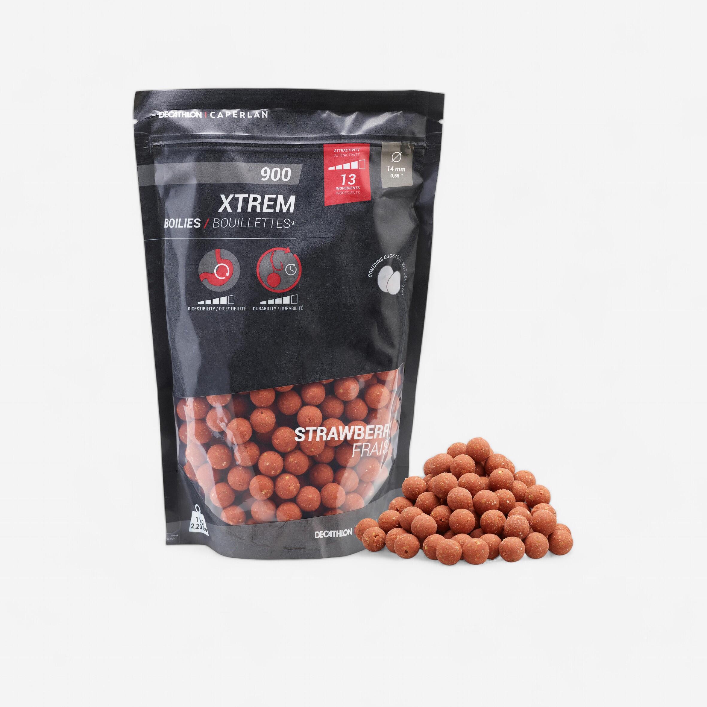 CAPERLAN Boilies na lov kapra Xtrem 900 14 mm 1 kg Jahoda-CAPERLAN