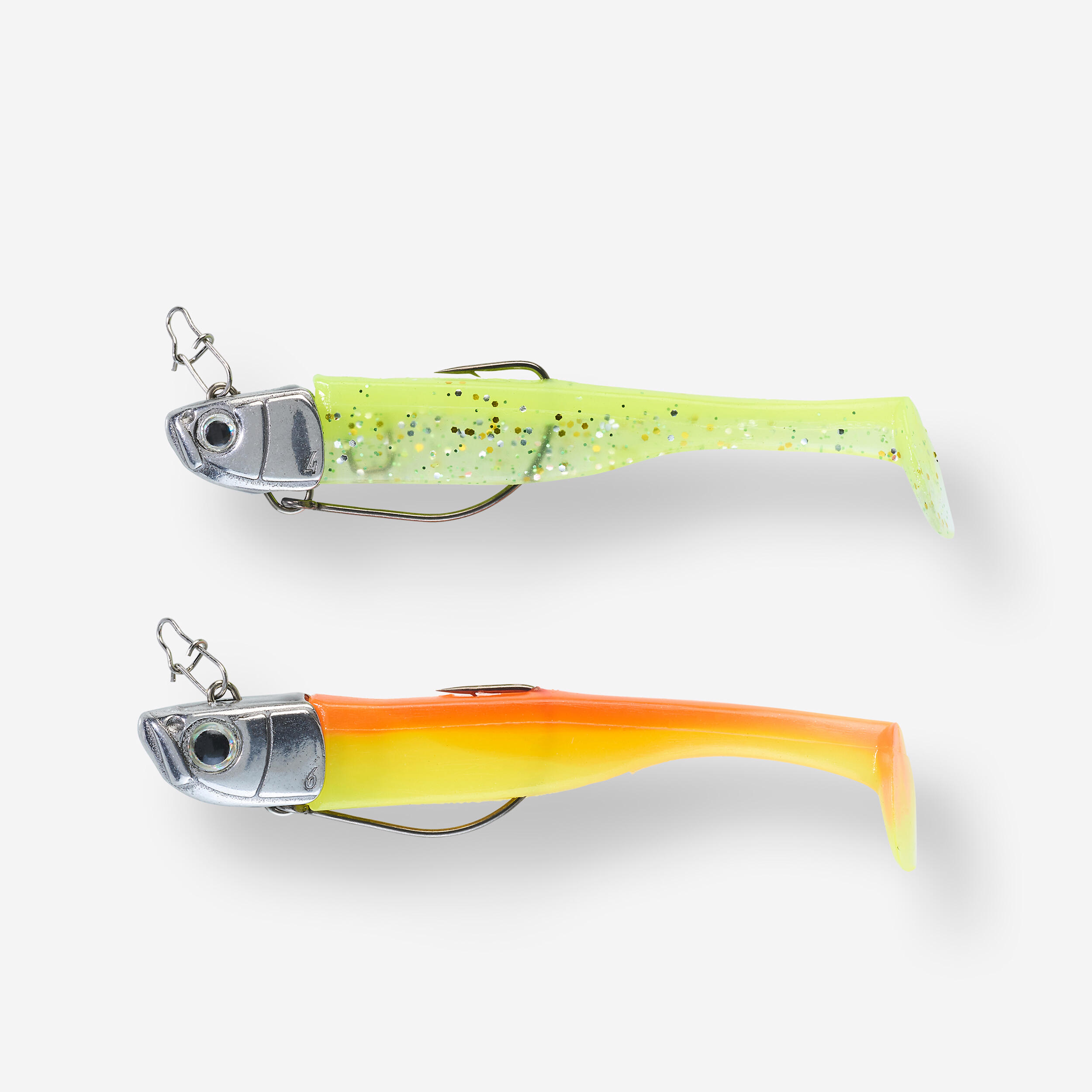 CAPERLAN Mäkká umelá nástraha shad WXM súprava Mogami 70 4/6 g fluo žltá-CAPERLAN