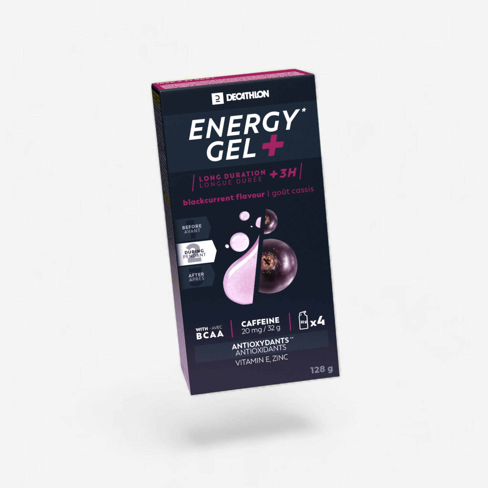 DECATHLON Energetický gél ENERGY GEL + čierne ríbezle 4 × 32 g-DECATHLON