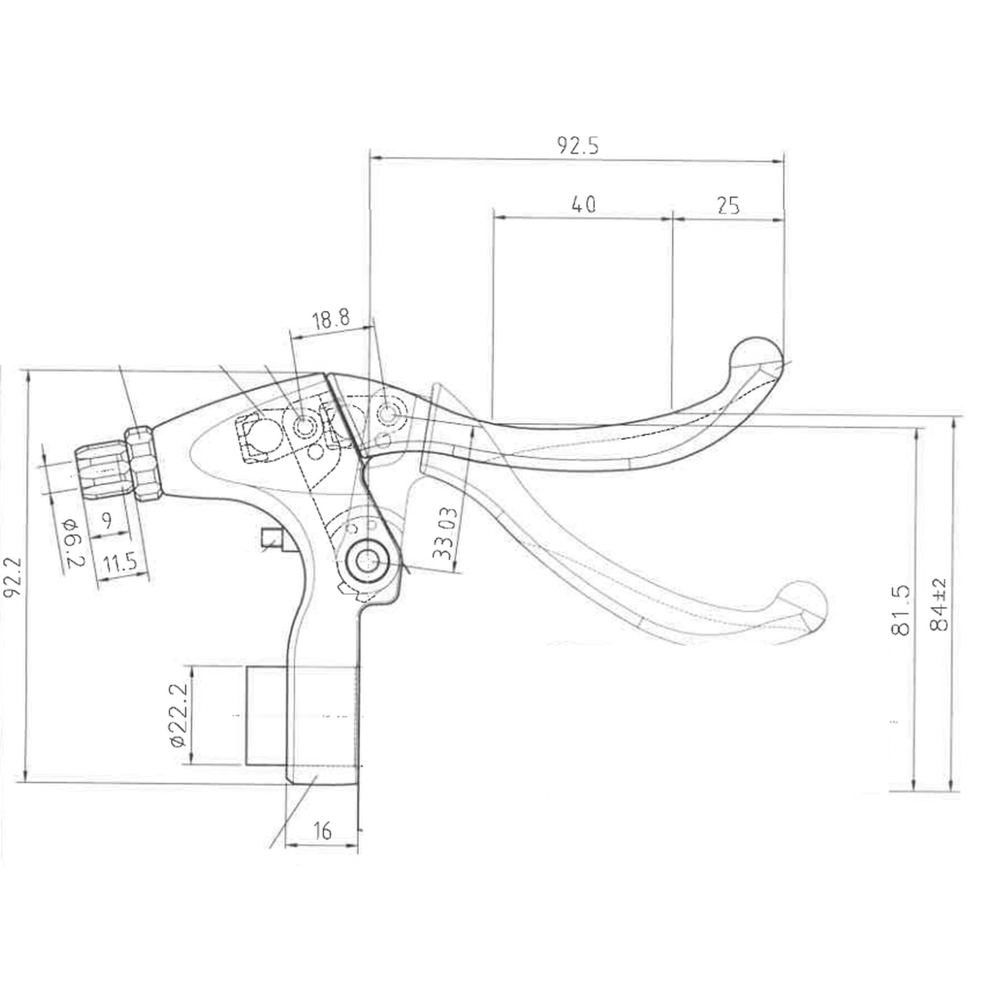 ELOPS Brzdová páčka V-Brake Tektro CL 331 TS čierna-ELOPS