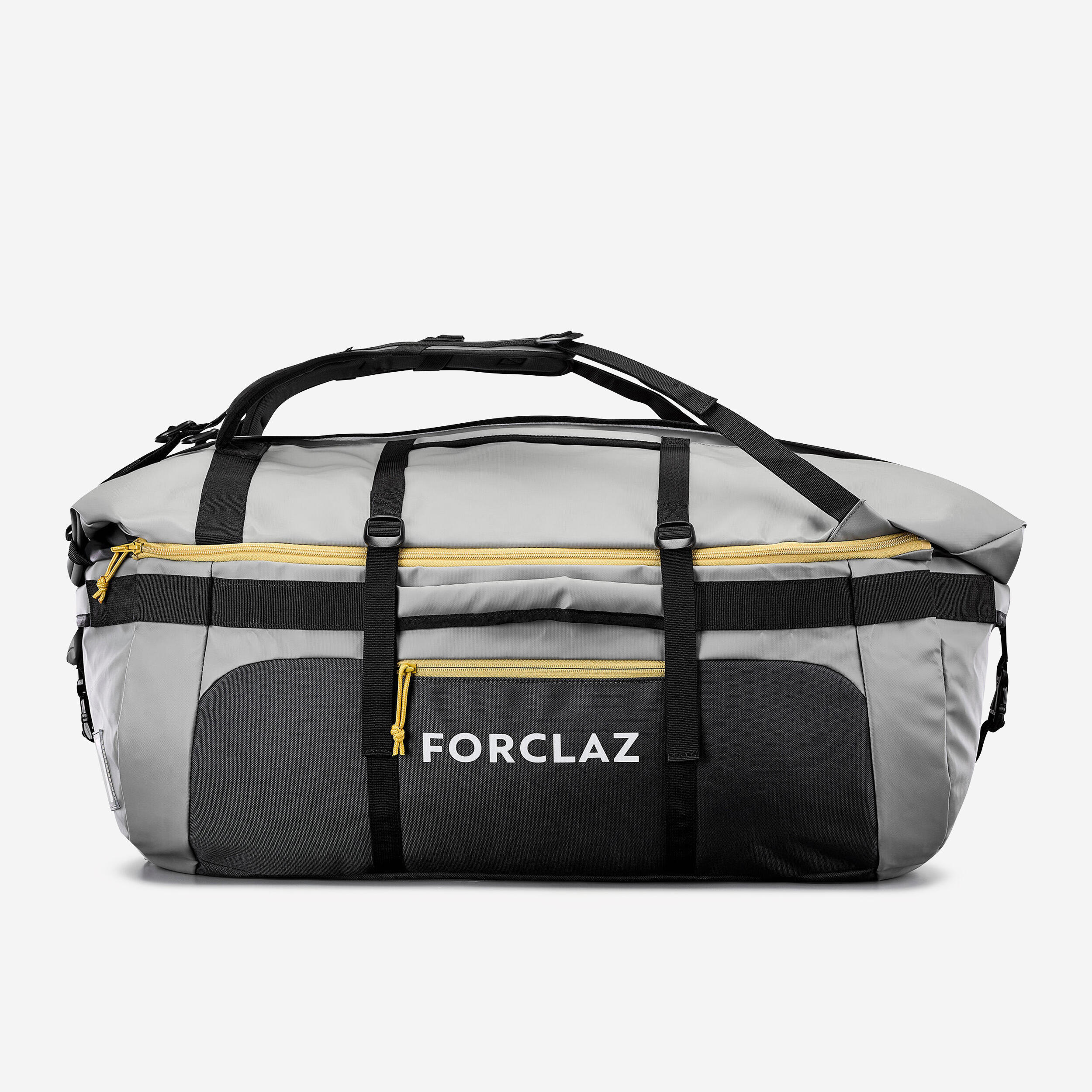 FORCLAZ Cestovná taška Duffel 500 Extend 80-120 l šedá 132@80 l-FORCLAZ