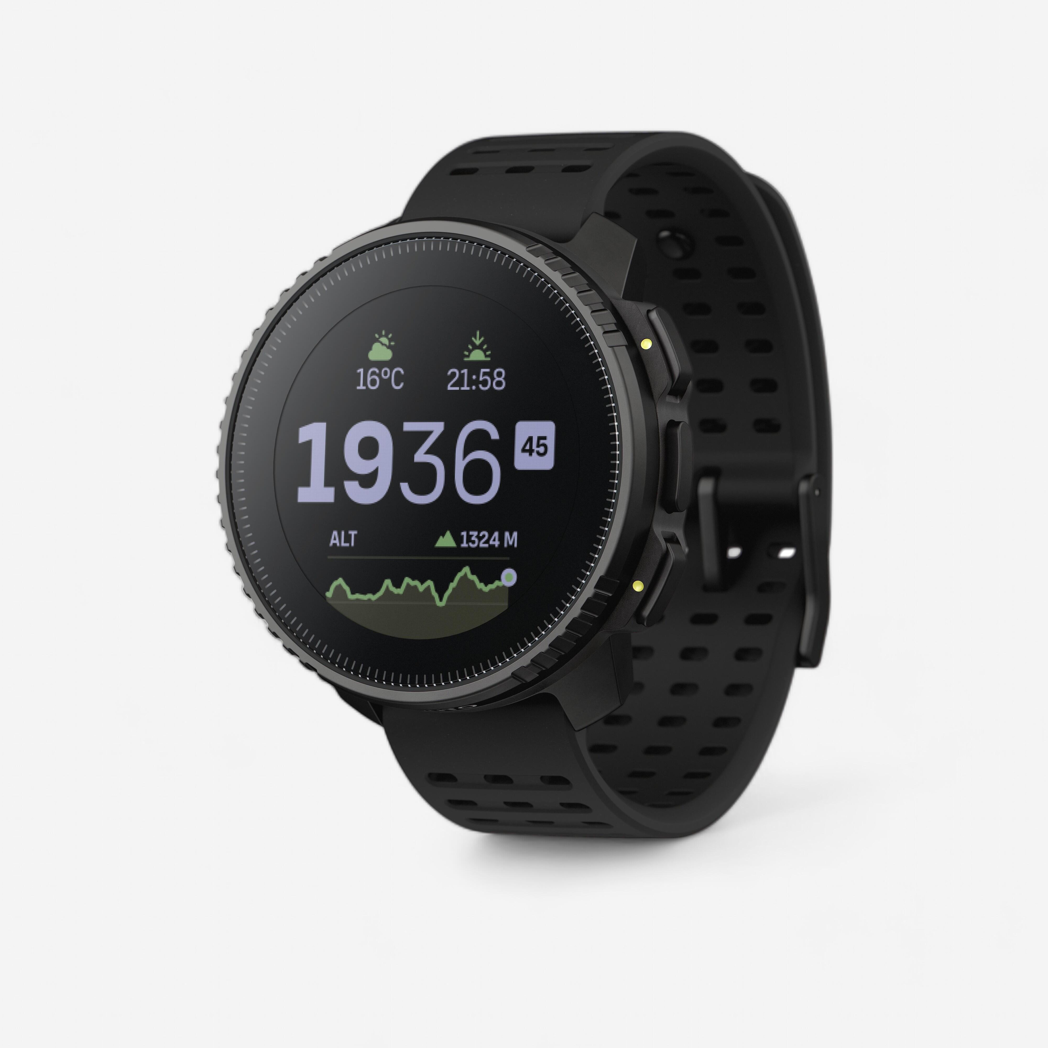 Hodinky Suunto All Black s GPS a kardio na rôzne športy celé čierne-SUUNTO