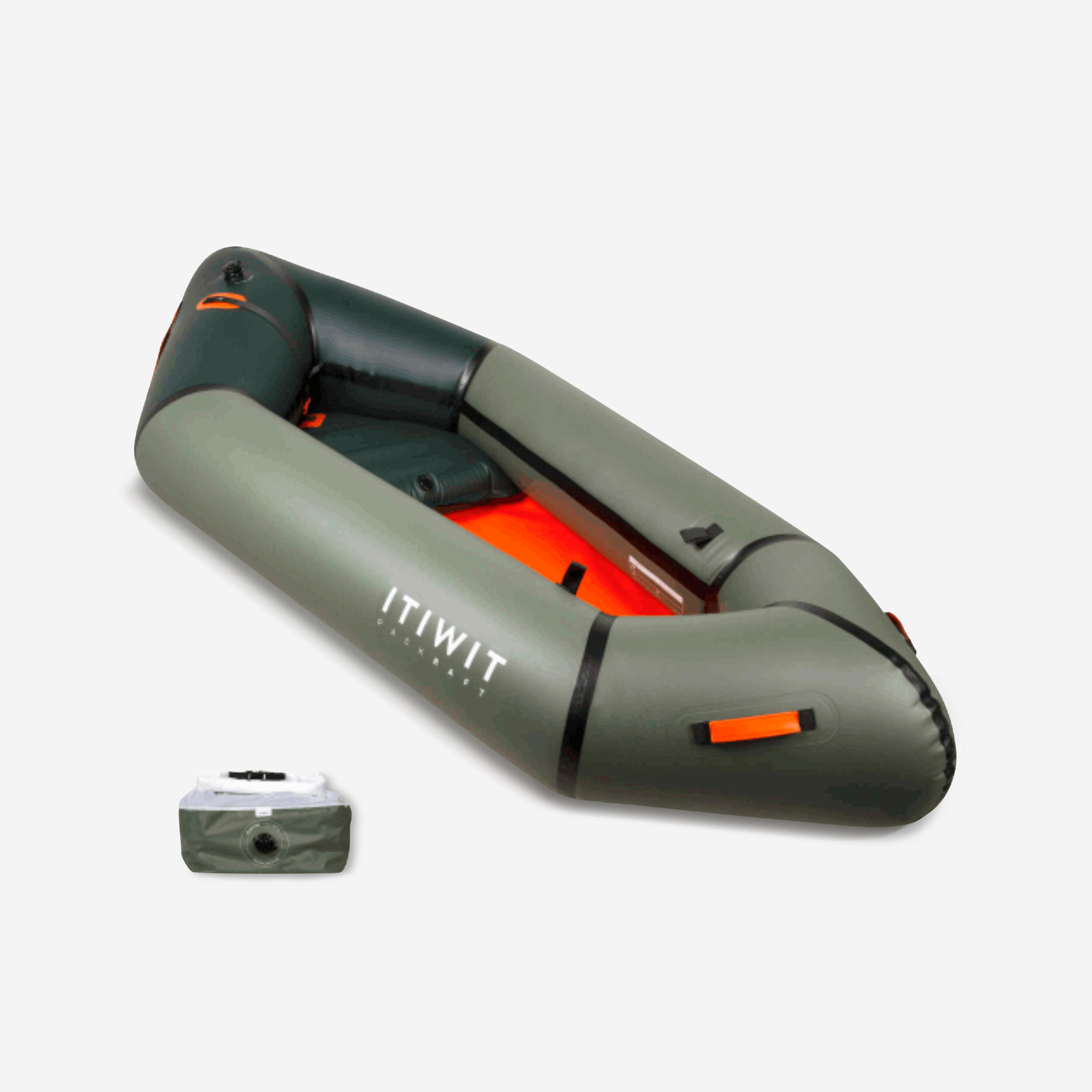 ITIWIT Packraft PR100 TPU nafukovací na rieku pre 1 osobu zelená-ITIWIT