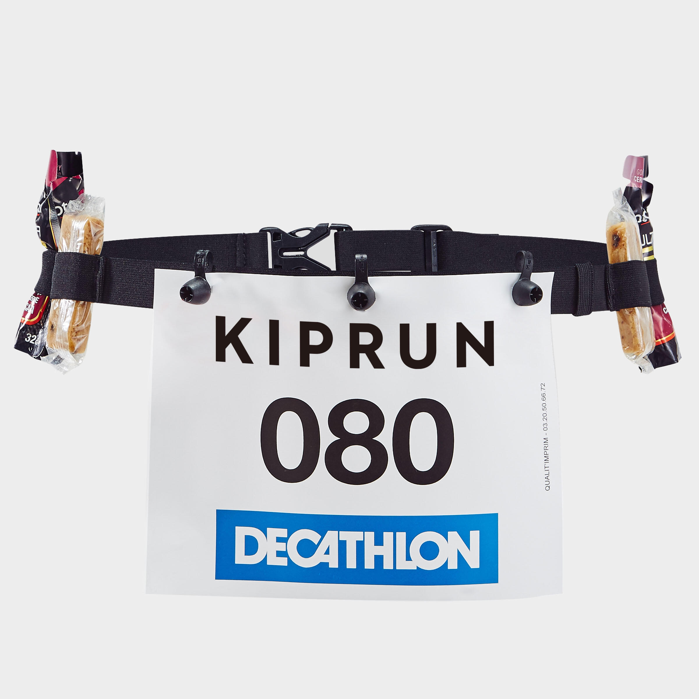 KIPRUN Pás na štartovné číslo pri behu čierny 407@dospelí-KIPRUN