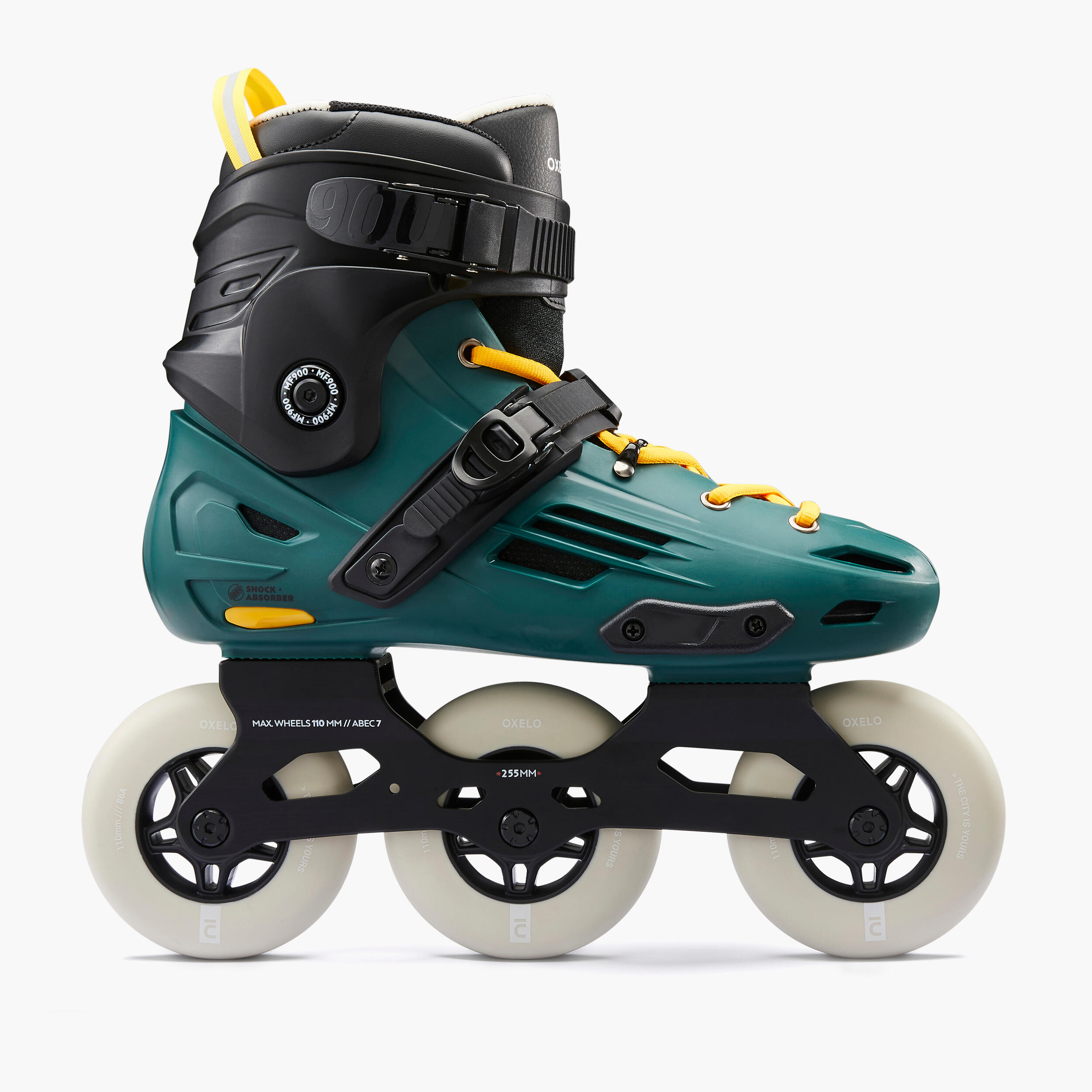 OXELO Kolieskové korčule MF900 Urban freeskate Hardboot zelené zelená 272@36-OXELO