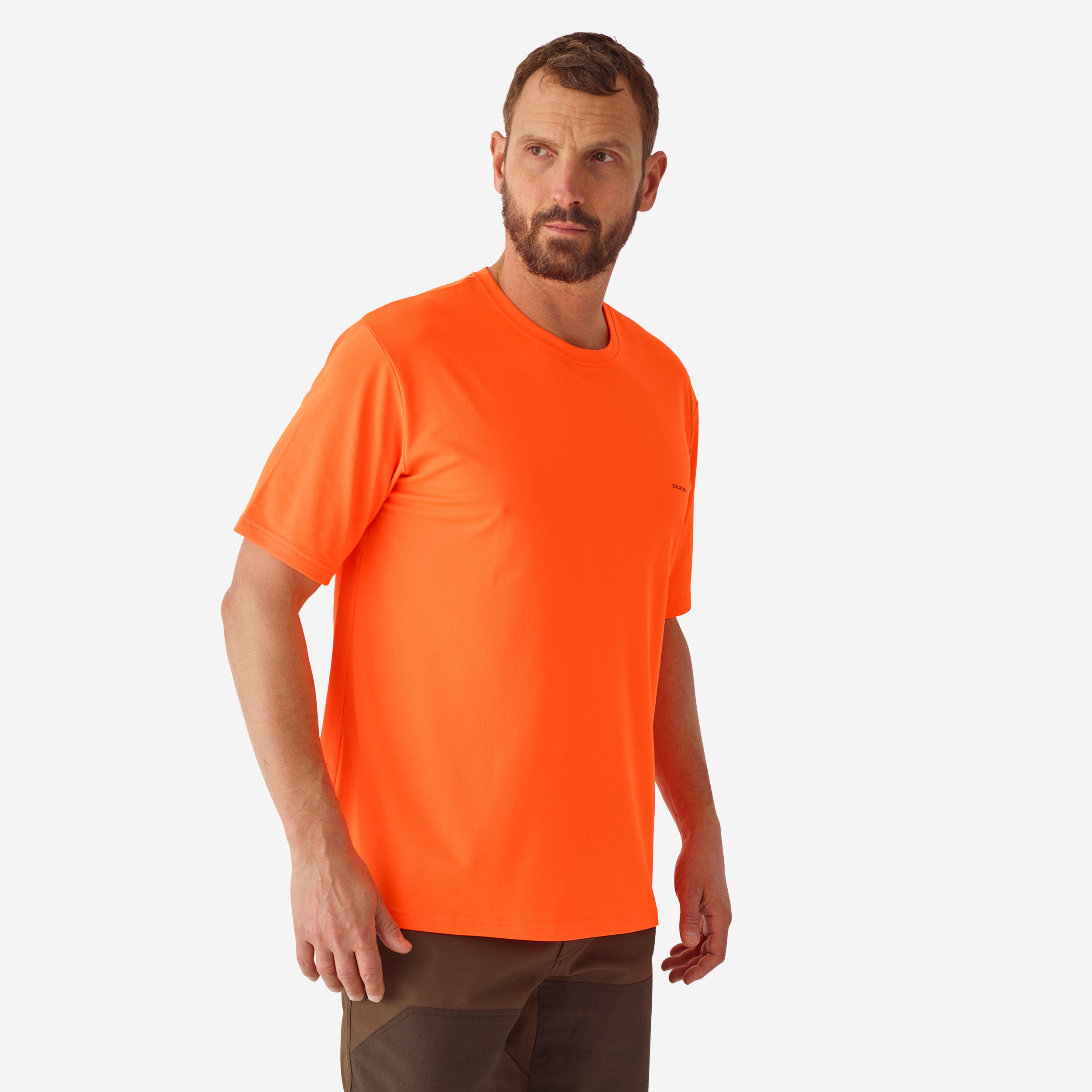 SOLOGNAC Priedušné tričko 300 oranžové fluorescenčné oranžová 200@2XL-SOLOGNAC